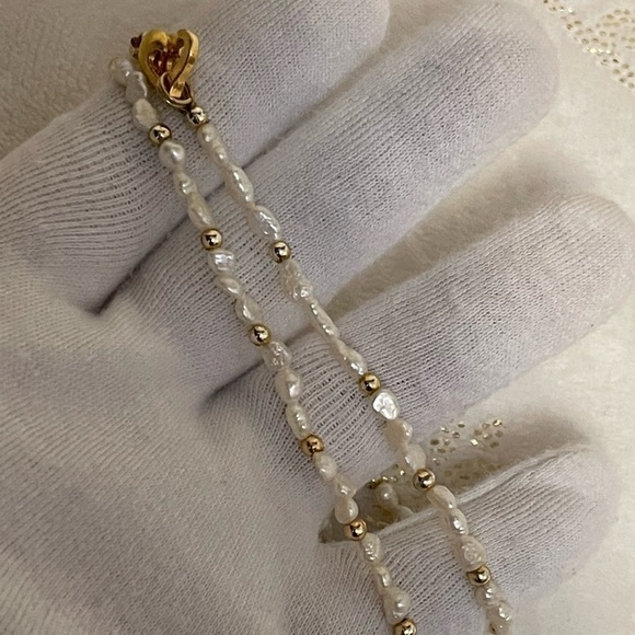 GENUINE fresh water pearl necklace with ghw - Picture 5 of 7